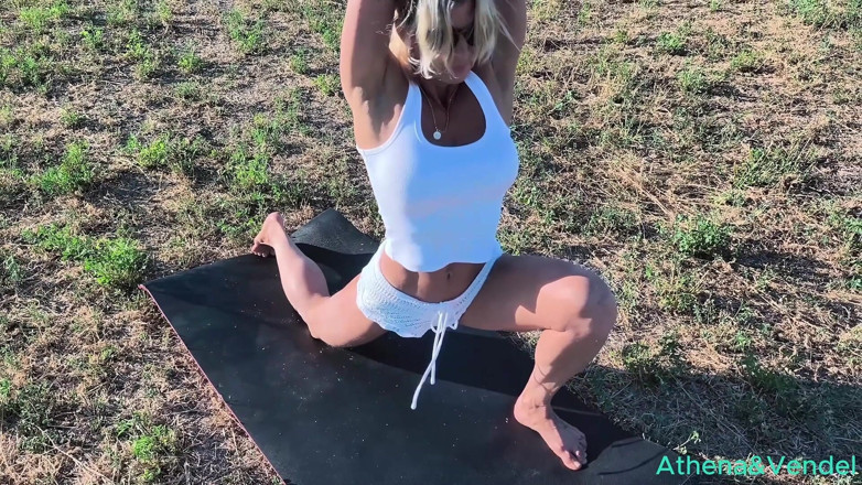 Athena and Vendel: Stretching in the Sunset