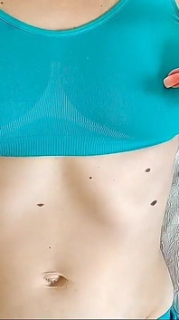 Teen Wife Solo Plays with Nipples Through Sport Topic