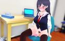 Velvixian3Futanari: Hikari futa sitzend masturbation futa transe