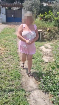 Pink Babydoll Tit Bounce Outdoor Walk