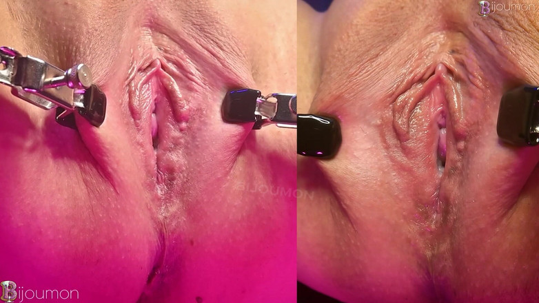 Bijoumon: 보지를 쳐다보는 걸 숨길 수 없는 열린 클램프(obs10)