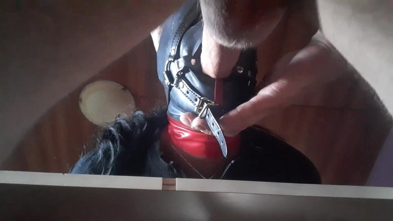 LauraOnHeels: 17 minutes of hogtied extreme blowjob and deepthroat with massive...