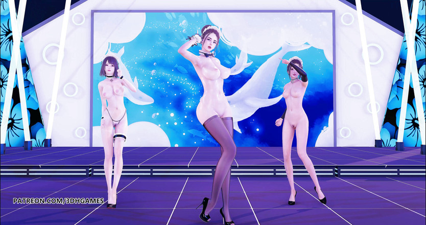 3D-Hentai Games: Hurly burly sexy meid naakte dans 4k