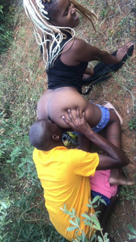 Ebony Outdoor Cumshot Quickie