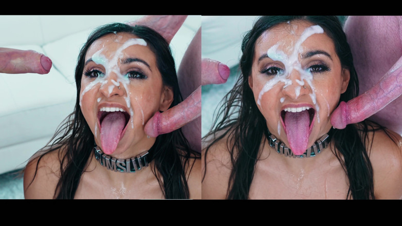 Mr Moneyshot: Spermaschlampe hailey rose bekommt massive doppelte gesichtsbesamung