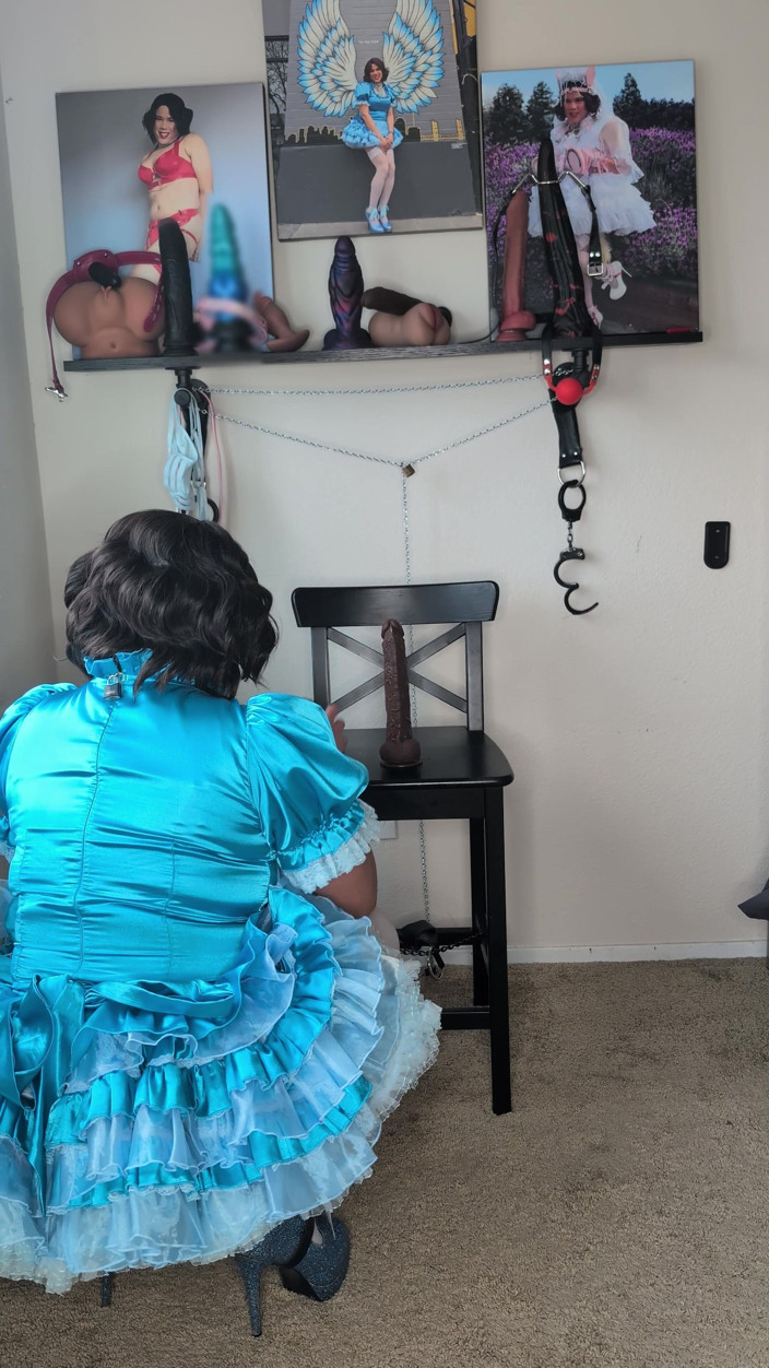 Sissy Candy: Sissy Candy Playing with Dildos Part 1