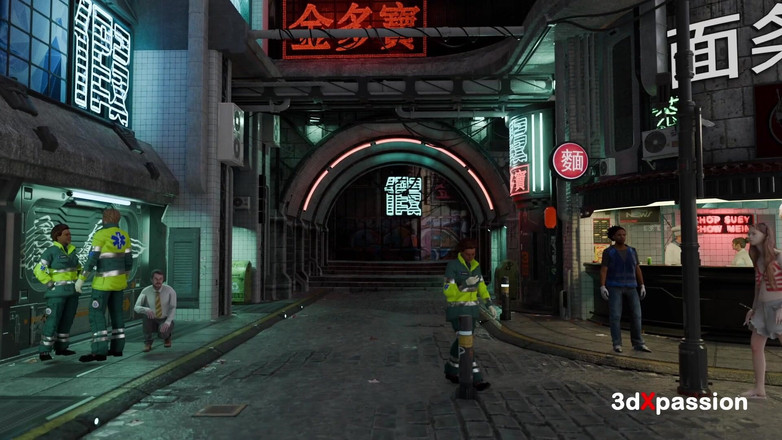 3dxpassion-transgender: Neon Dreams 2077 - Hot Cyberpunk Futa Fucks Sexy Girl - Blowjob, Cowgirl,...