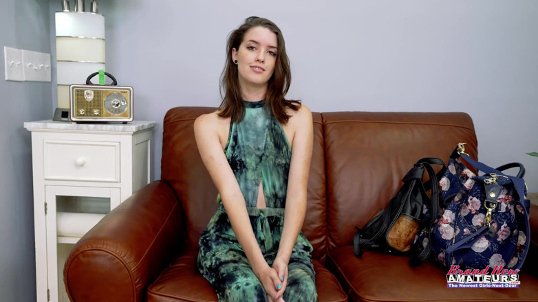 Brand New Amateurs: Skinny Amateur Brunette Sucks Cock and Gets Fucked in Ass...