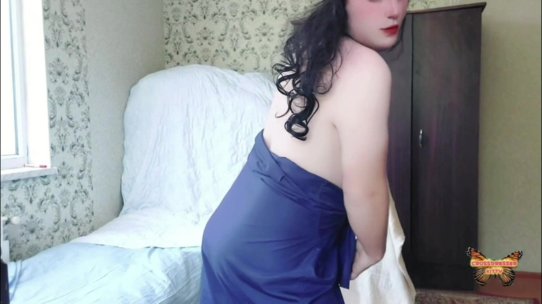 Kitty_Cross: Velký bílý zadek velký zadek booty chlapec Sissy Crossdresser děvka...