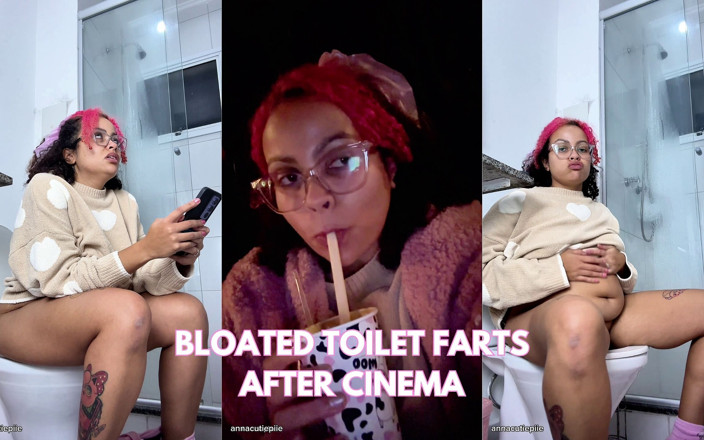 Cutiepiie Chubby: Aufgeblähte toiletten furzt nach riesigem milchshake im kino