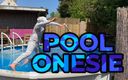 Wamgirlx: Onesie Wetlook in the Pool