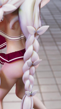 [mmd] Skirt mini pakaian pelajar gadis arnab yang ganas,