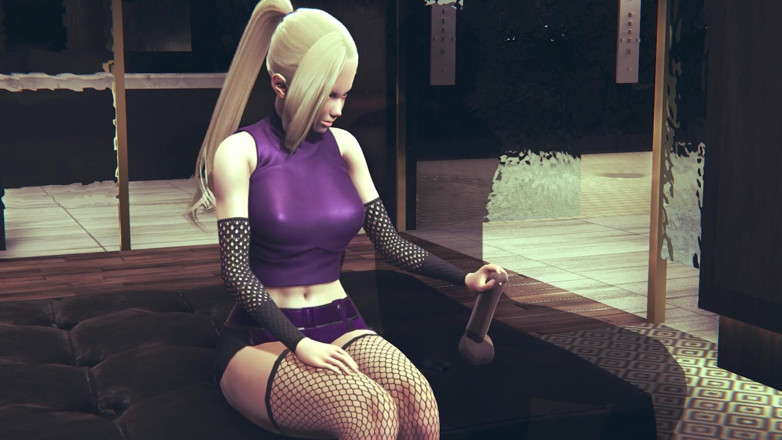 Waifu club 3D: Ino Yamanaka akan melancap batang awak jika awak bertanya