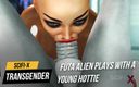 SciFi-X transgender: Super alien sex in the sci-fi lab. Futa alien plays...