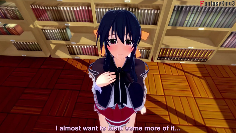 Fantasy king: Akeno Gives Me a Blowjob in a Public Library - Dxd...