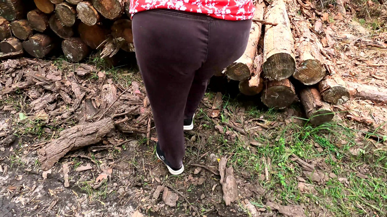 Bouncy Tits Action: Spread Your Legs on the Woodpile I Wanna Slap Your...