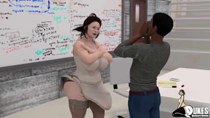 Dukes Hardcore Honeys: Slutty ebony co-ed gobbles BBC