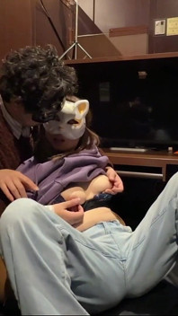 Ntr at an Internet Café - Her Husband Is Nearby While She Gets an Anal Creampie