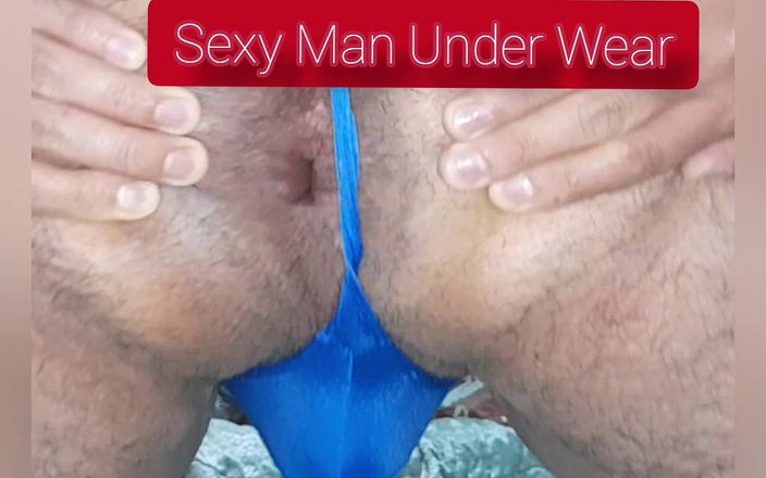Sexy man underwear: Sexy blue underwaear to masturbate until cumm