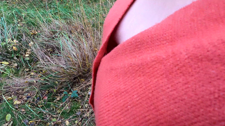 Bouncy Tits Action: Nipple Pulling in the Forest