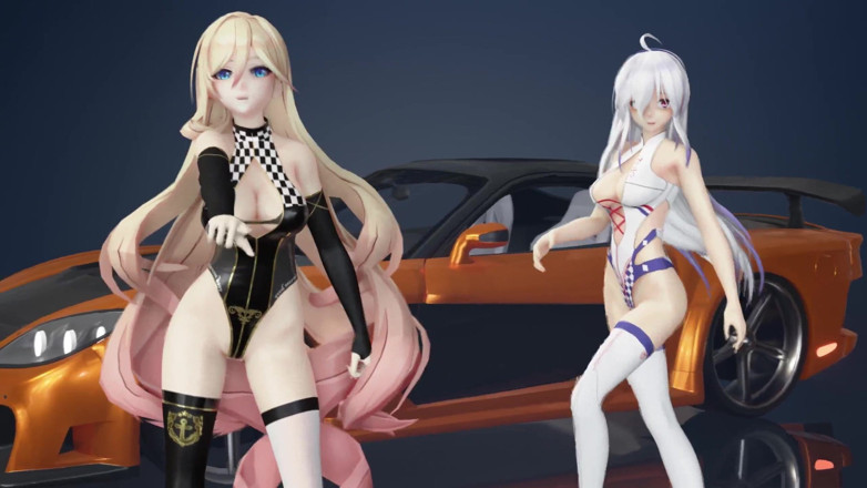 MikuMotion: Çikolatalı kremalı duet striptiz; Siyah çoraplı; Beyaz çoraplı; Racing Leotards