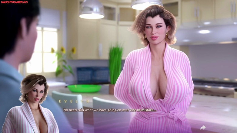 Naughty gameplays: Nadržená majitelka MILF si prstí kundičku před svým nájemcem, MILF...