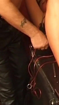 Busty Brunette MILF Gets Her Pussy Electrified