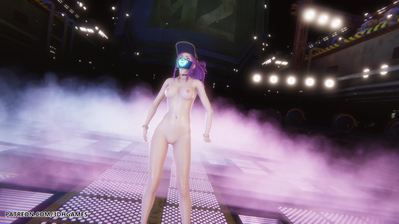 3D-Hentai Games: Mmd Lisa - Futw Akali Sexy Naked Dance League of Legends...