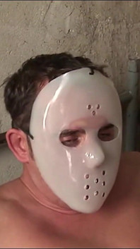 Blonde Babe Gets Slammed by Two Masked Guys After a Chase Through the Woods