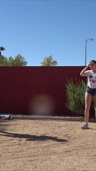 Aften and River Engaged in a Game of Strip Volleyball Game