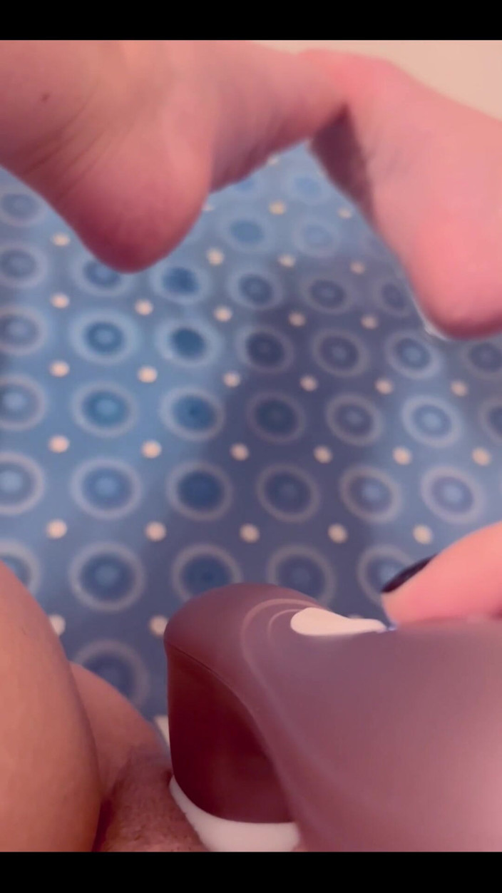 Dirtysecret: Using My Favorite Clit Sucking Toy Overstimulating My Little Clit...