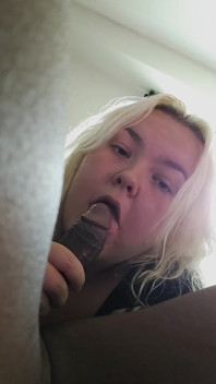 POV Blowjob BBC Interracial BBW Sucking Worship Cum in Mouth