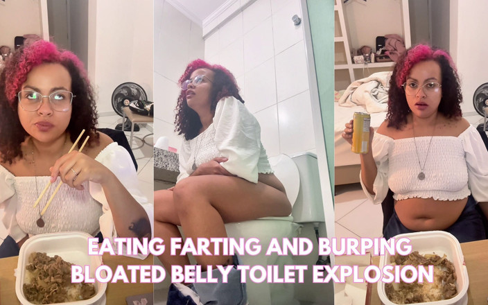 Cutiepiie Chubby: Eating Farting and Burping in the Hotel Room Bloated Belly
