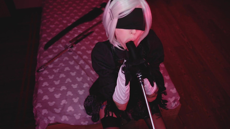 Mysweetalice: 흑인 대물 자지 Nier Automata 코스프레 흑인 대물 자지 펠라 Mysweetalice 일명 Mykinkydope