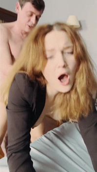 Busty Redhead Bitch Cheats on Husband: i'm at Work, Honey..not Fucking)