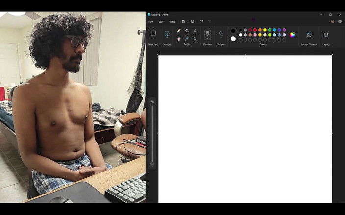 NANDgasm: Sdílení obrazovky počítače při pokusu o kreslení ant při hlazení...