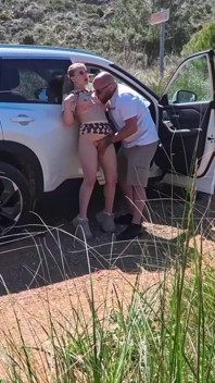 Young Blondie Fucked Hard Outside, Blowjob and Swallow