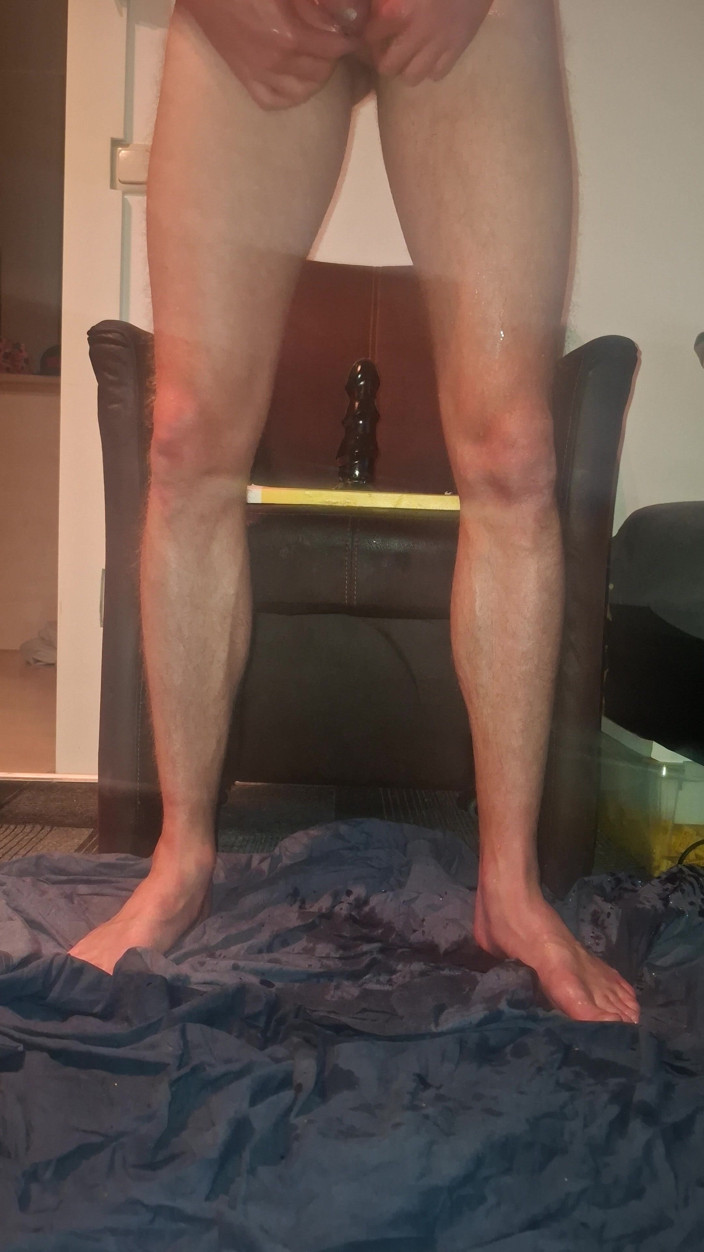 NoFace Twink X: Solo Gay Twink Anal Dildo - Extreme Pissing Orgasms