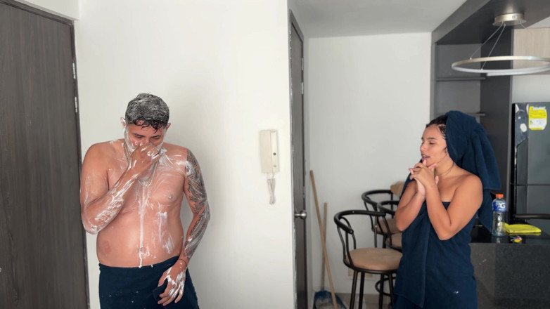Amateurs productions: My Slut Neighbor Asks Me to Bathe in My Apartment...