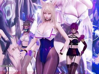 3D-Hentai Games: Dalshabet - Joker Ahri Akali Kaisa Evelynn Seraphine striptease kda sexy...
