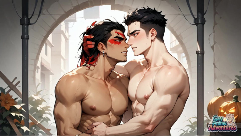 Gay Anime Adventures: Dýně Butt Split: Sklad svalové glory