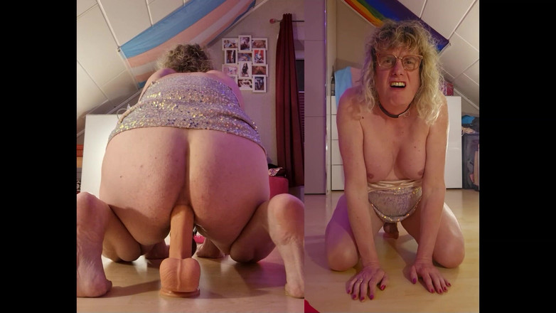 TSLillySophie: TS Lilly Sophie fickt ihren arsch mit dicken dildos und...