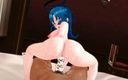 Smixix: Hayase yuuka blue archive hentai 裸体女牛仔性爱 mmd 3d 蓝色头发颜色编辑 smixix