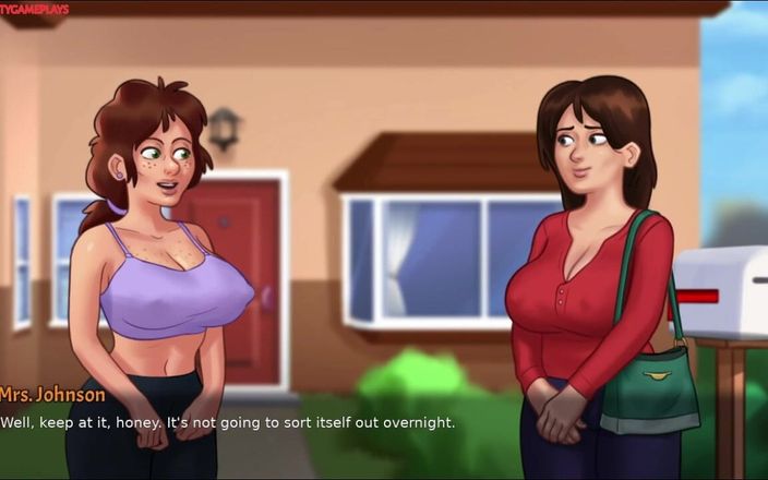 Naughty gameplays: Viendo una película con su sexy casera madura milf casi...