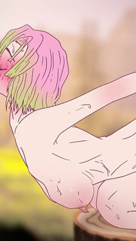 Mitsuri svádí se svou obrovskou kundičkou! Porno Démon Zabiják Hentai Karikatura 2D Anime
