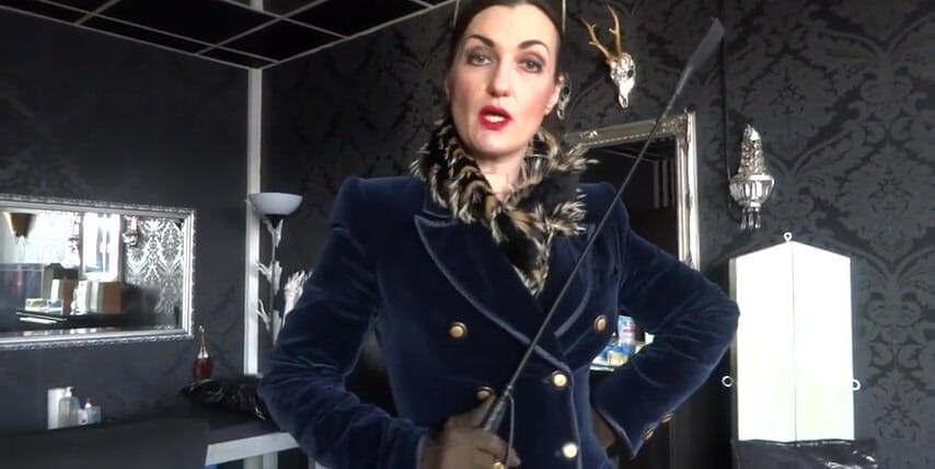 Lady Victoria Valente: Cum on my riding boots boy and whinny for me!