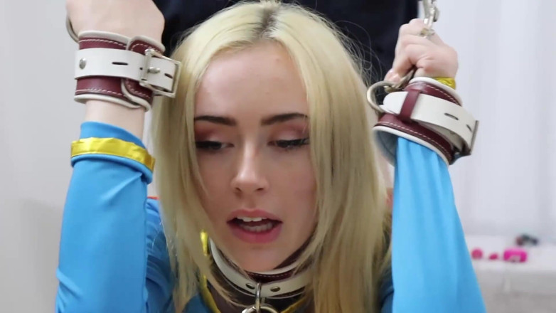 Azure Sky Films: Candy white Supergirl solo 1-2 bondage doggystyle blowjobs deepthroat oral
