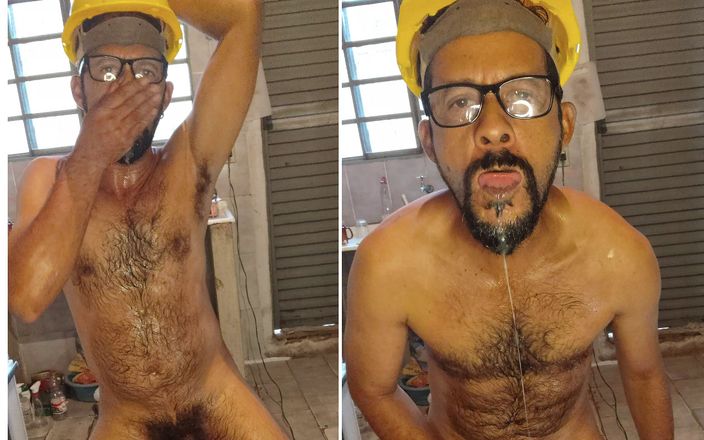Hairy stink male: Addicted into piss