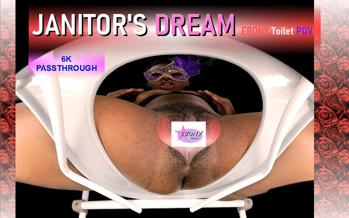 Ebony VR solos virtual reality adult films: Janitors Dream Vol. 2 - Ebony Wc POV Uctívání zadku
