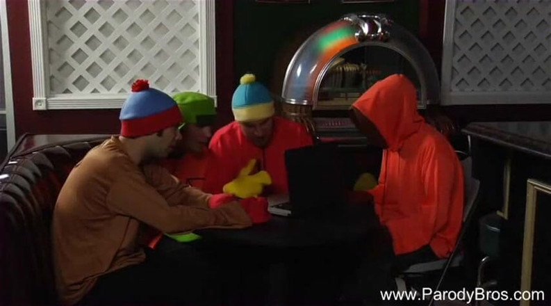 Parody Bros: Blonde tiener wordt anaal geslagen in parodie-seks